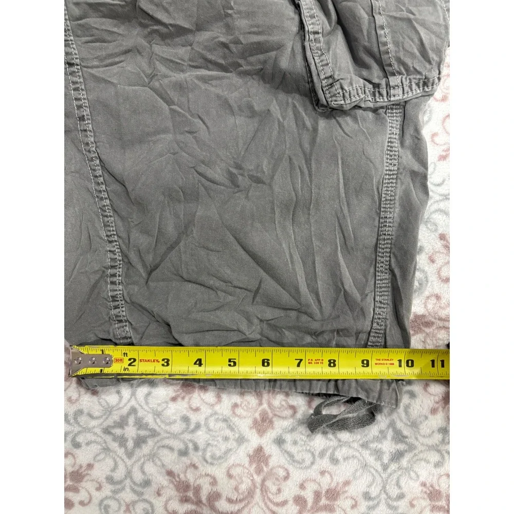 Xray Jeans Mens Gray Cotton Cargo Shorts Size 42 Utility Casual Drawstring Hem - Picture 8 of 12